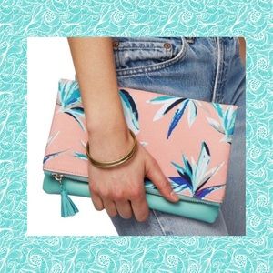 BNNBO-Gorgeous Rachel Pally Coral & Mint Clutch